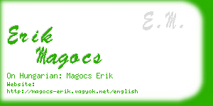 erik magocs business card